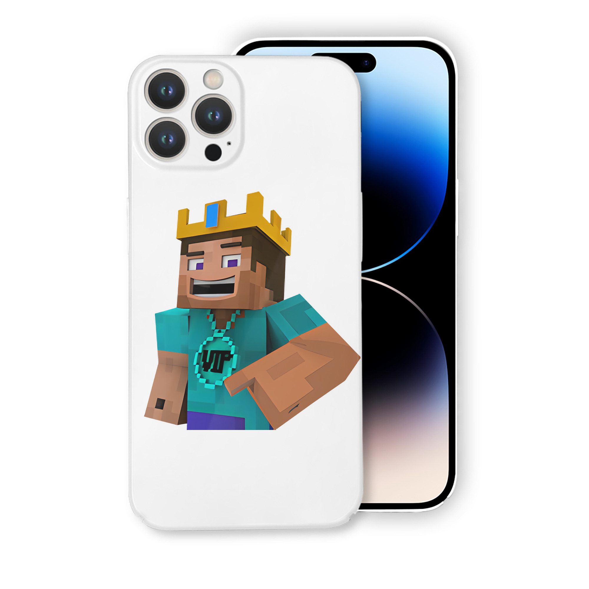 （画像用） マインクラフト ブロックの世界 Minecraft MC Block world 【iPhone 14シリーズ対応】ハードケース